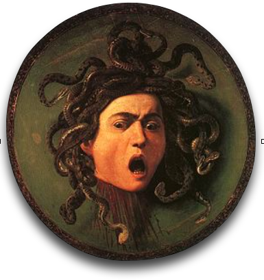 Medusa, la cara de la vergüenza por Caravaggio